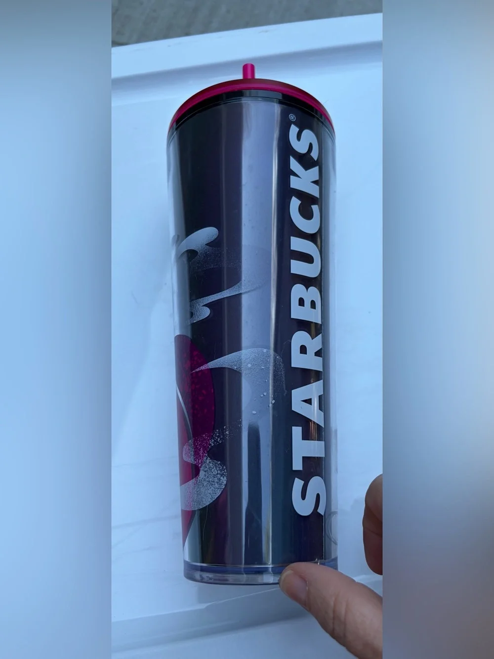 Starbucks 2023 Halloween 24oz Camera Flash-Activated Holographic Pumpkin Cup